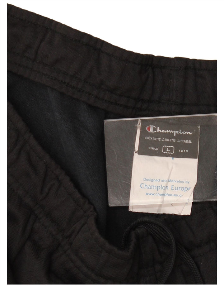 Champion Mens Tracksuit Trousers Large Black Cotton