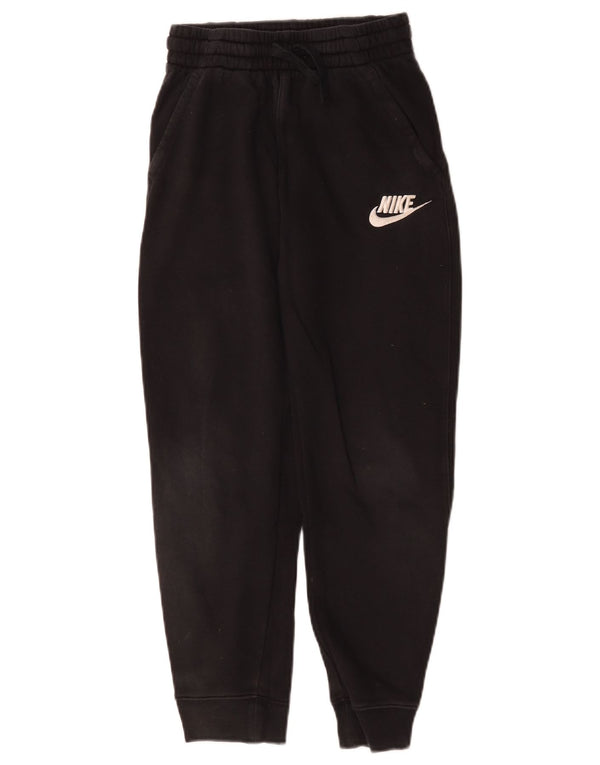 Nike Boys Tracksuit Trousers Joggers 10-11 Years Medium Black Cotton