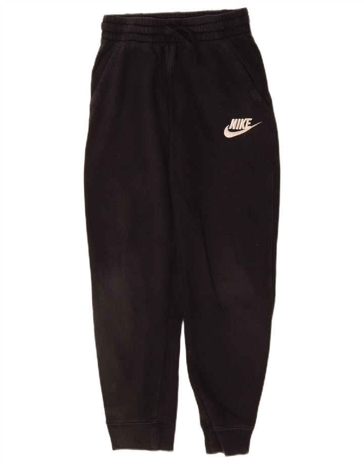 Nike Boys Tracksuit Trousers Joggers 10-11 Years Medium Black Cotton