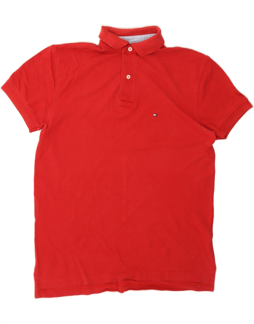 TOMMY HILFIGER Mens Polo Shirt Small Red Vintage Tommy Hilfiger and Second-Hand Tommy Hilfiger from Messina Hembry 