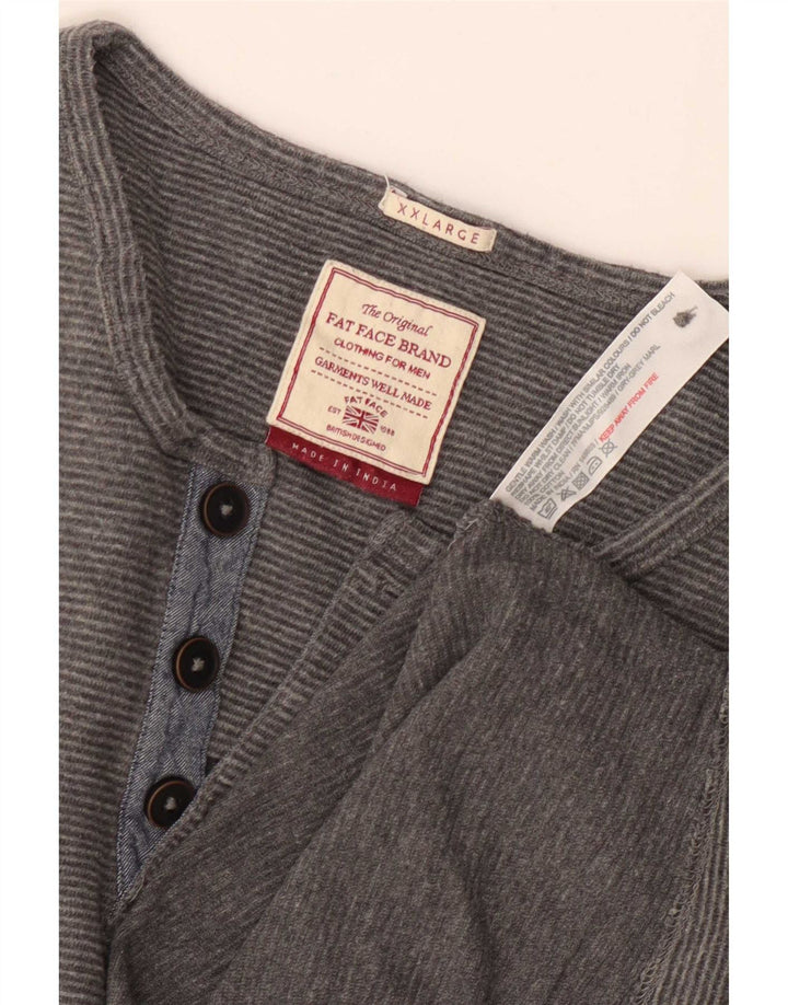 Fat Face Mens Top Long Sleeve 2XL Grey Cotton