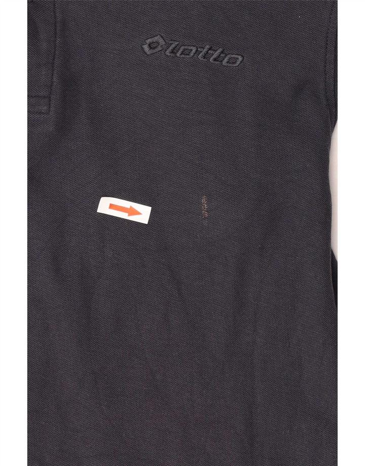 Lotto Mens Polo Shirt Medium Navy Blue Cotton
