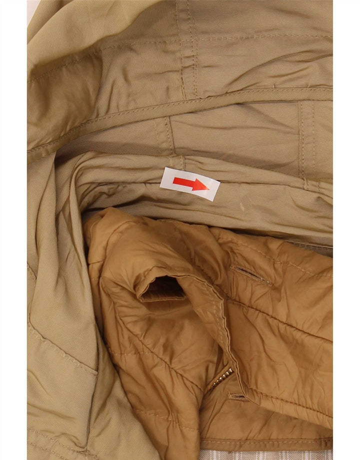 Massimo Dutti Womens Hooded Oversized Parka Jacket UK 6 XS Khaki