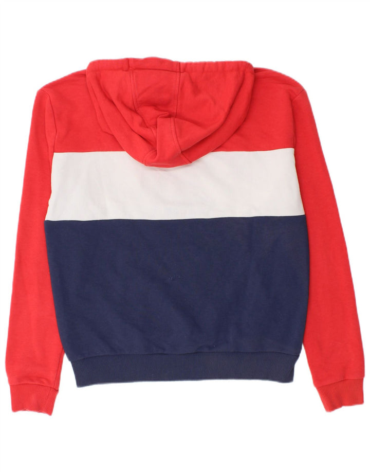 FILA Womens Graphic Hoodie Jumper Small Multicoloured Colourblock