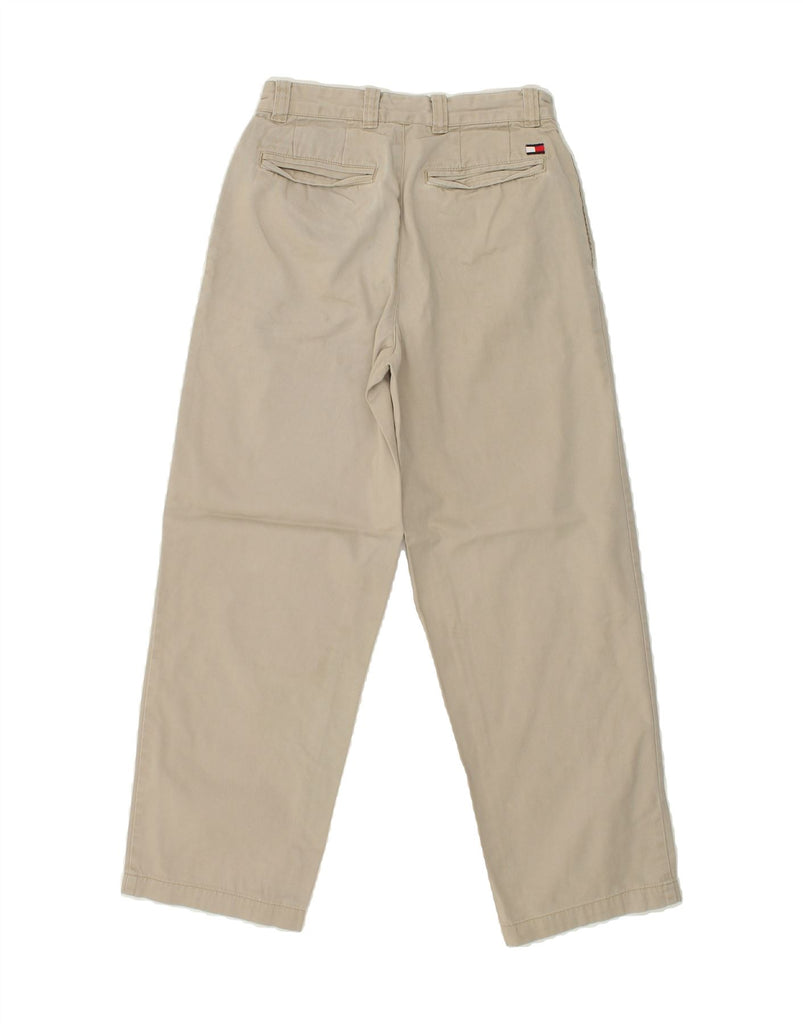 TOMMY HILFIGER Boys Pegged Chino Trousers 9-10 Years W25 L25  Beige Cotton | Vintage Tommy Hilfiger | Thrift | Second-Hand Tommy Hilfiger | Used Clothing | Messina Hembry 