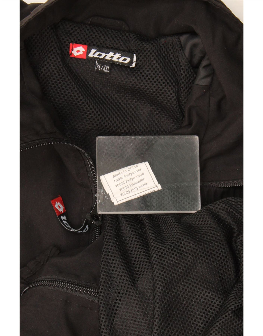 Lotto Mens Tracksuit Top Jacket XL Black Polyester