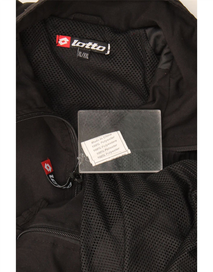 Lotto Mens Tracksuit Top Jacket XL Black Polyester