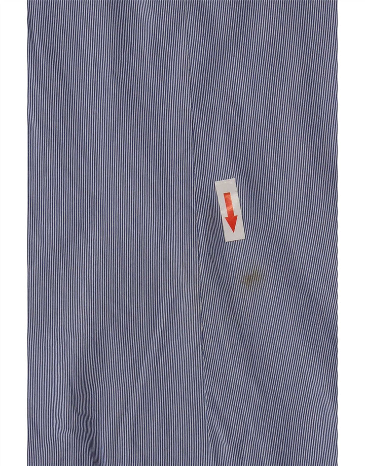 Roberto Cavalli Mens Shirt Size 39 Medium Blue Pinstripe