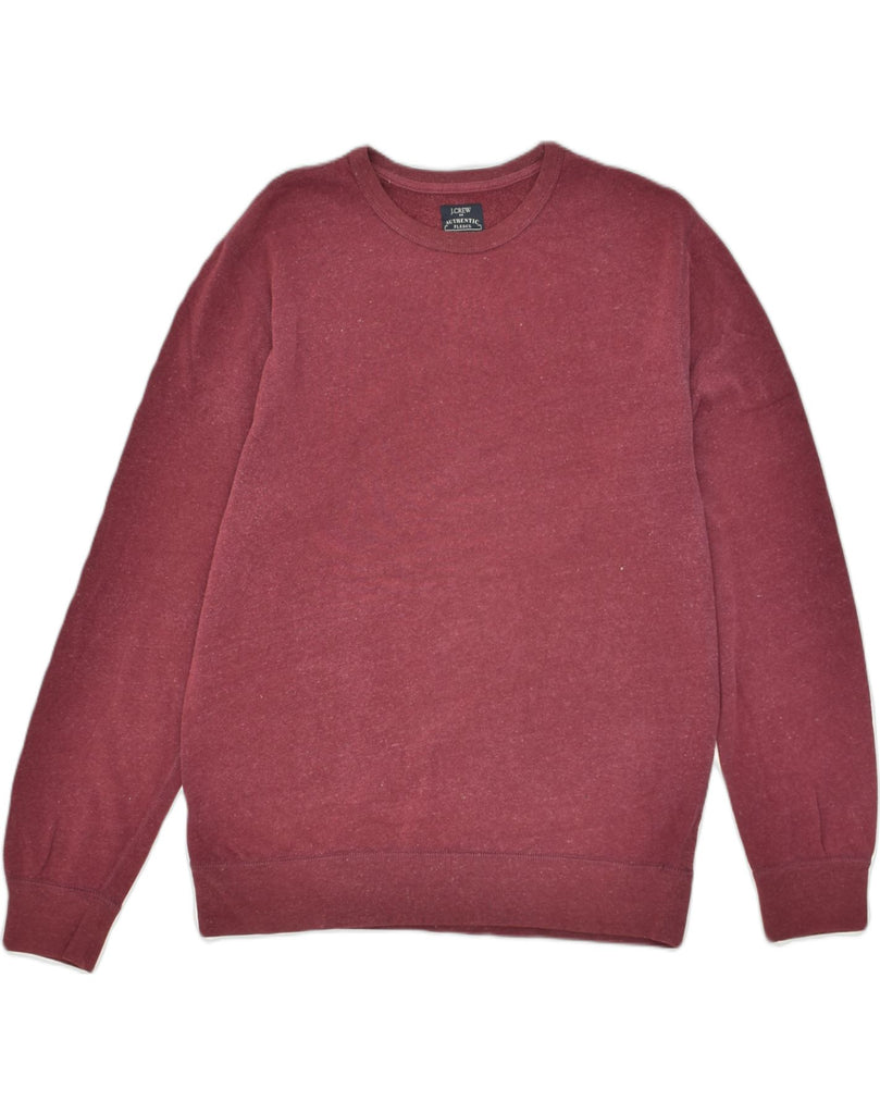 J. CREW Mens Sweatshirt Jumper Large Maroon Cotton | Vintage J. Crew | Thrift | Second-Hand J. Crew | Used Clothing | Messina Hembry 