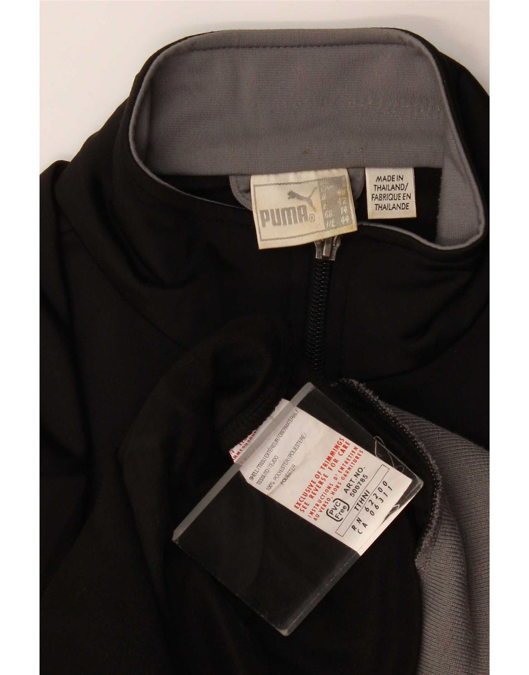 Puma Womens Tracksuit Top Jacket UK 14 Large Black Colourblock Polyester