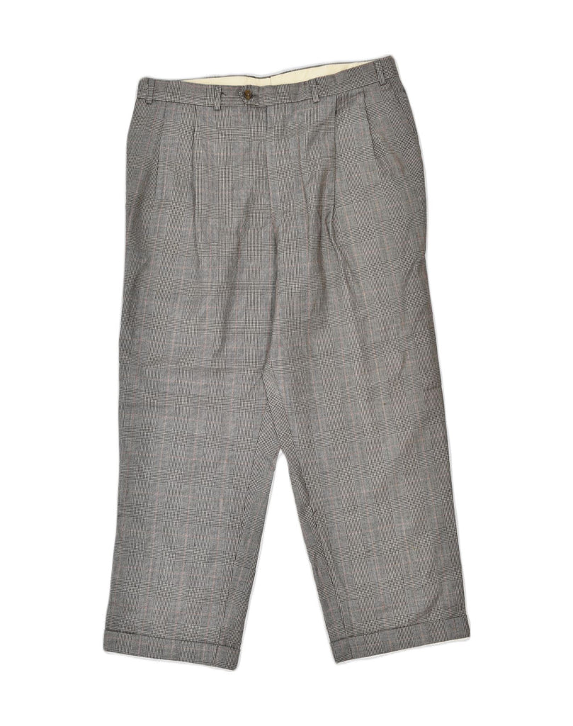 CHAPS Mens Pegged Casual Trousers W35 L28 Grey Check | Vintage | Thrift | Second-Hand | Used Clothing | Messina Hembry 