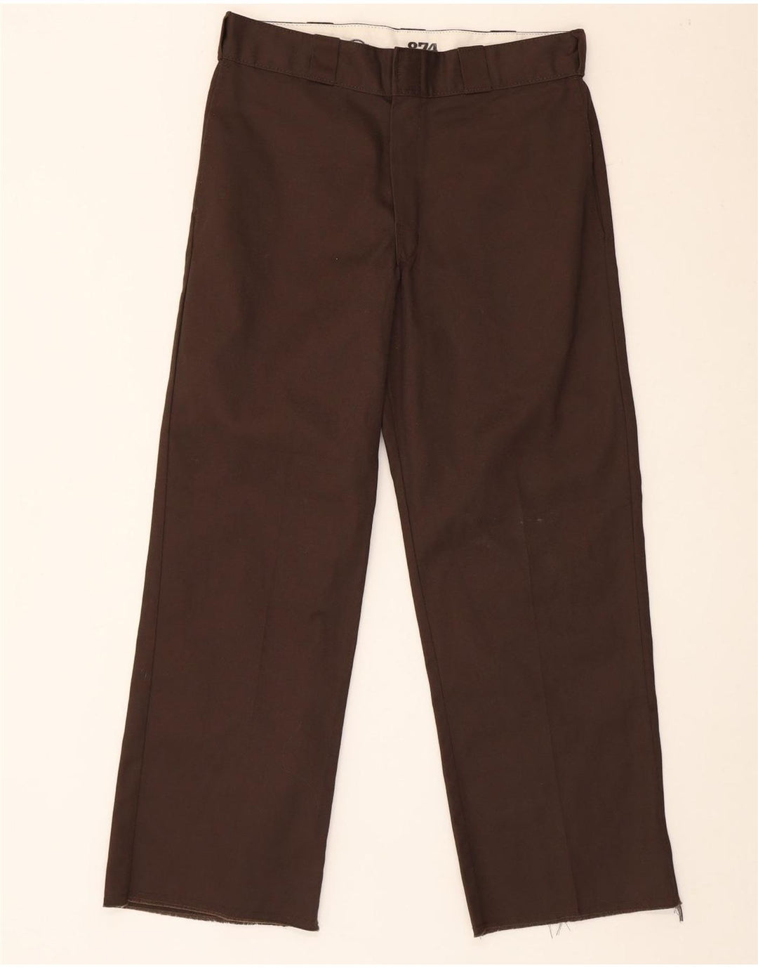 Dickies Mens 874 Straight Cropped Trousers W30 L26 Brown