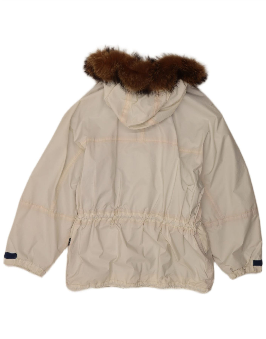 Ladakh Womens Hooded Oversized Windbreaker Jacket EU 46 XL White Polyester