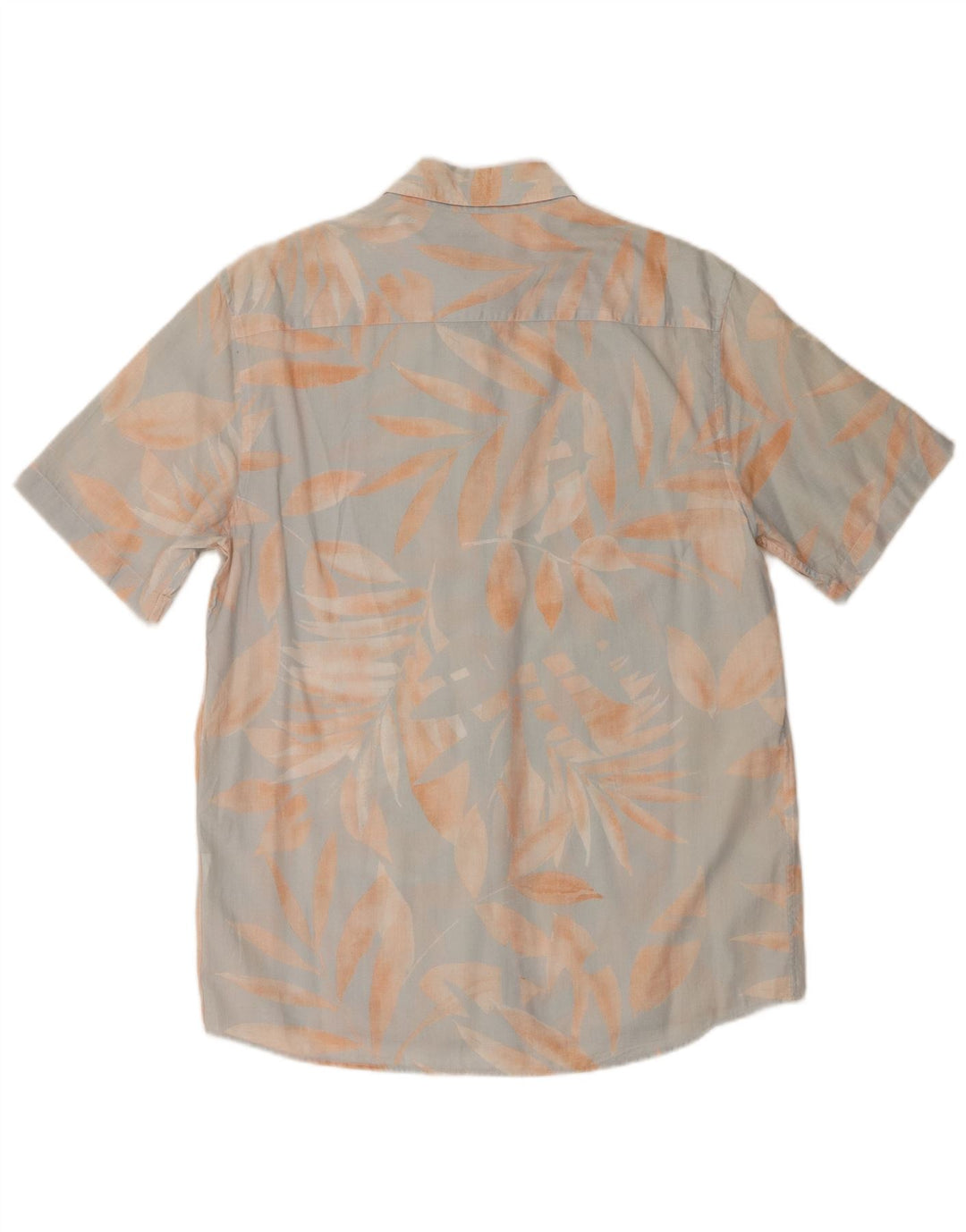 Zara Mens Short Sleeve Regular Fit Shirt Medium Blue Floral