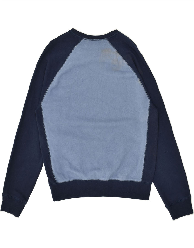 TOMMY HILFIGER Mens Sweatshirt Jumper Medium Navy Blue Colourblock Cotton | Vintage Tommy Hilfiger | Thrift | Second-Hand Tommy Hilfiger | Used Clothing | Messina Hembry 