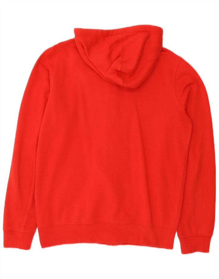 Fila Mens Graphic Zip Hoodie Sweater Small Red Cotton