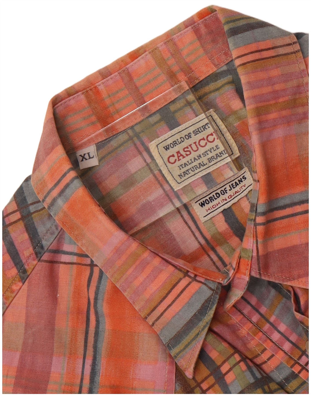 Casucci Mens Sleeveless Shirt XL Multicoloured Check