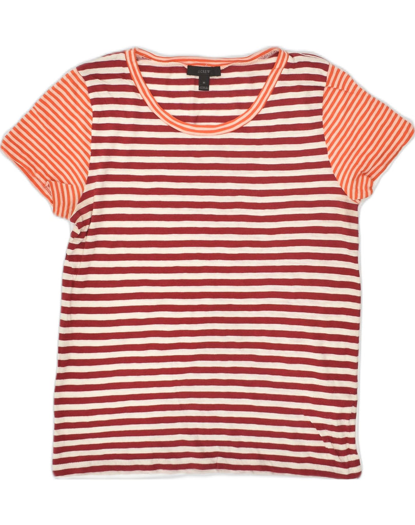 J. CREW Womens T-Shirt Top UK 12 Medium Red Striped Cotton | Vintage J. Crew | Thrift | Second-Hand J. Crew | Used Clothing | Messina Hembry 