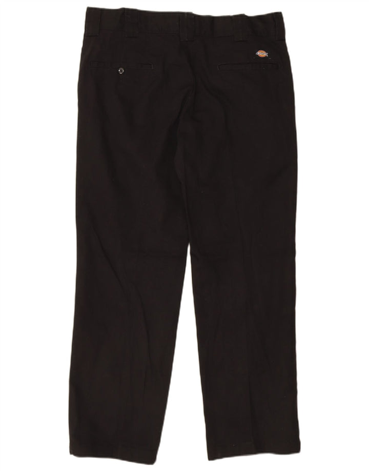 Dickies Mens Slim Straight Chino Trousers W34 L30 Black Polyester