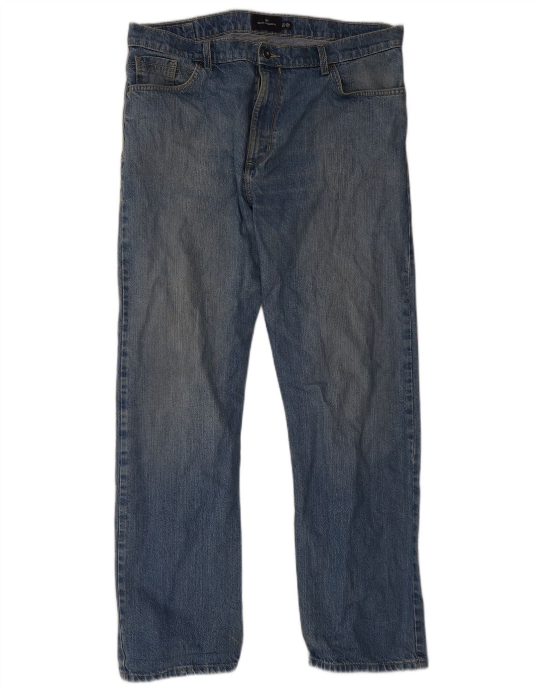 Marks & Spencer Mens Blue Harbour Straight Jeans W38 L33 Blue Cotton