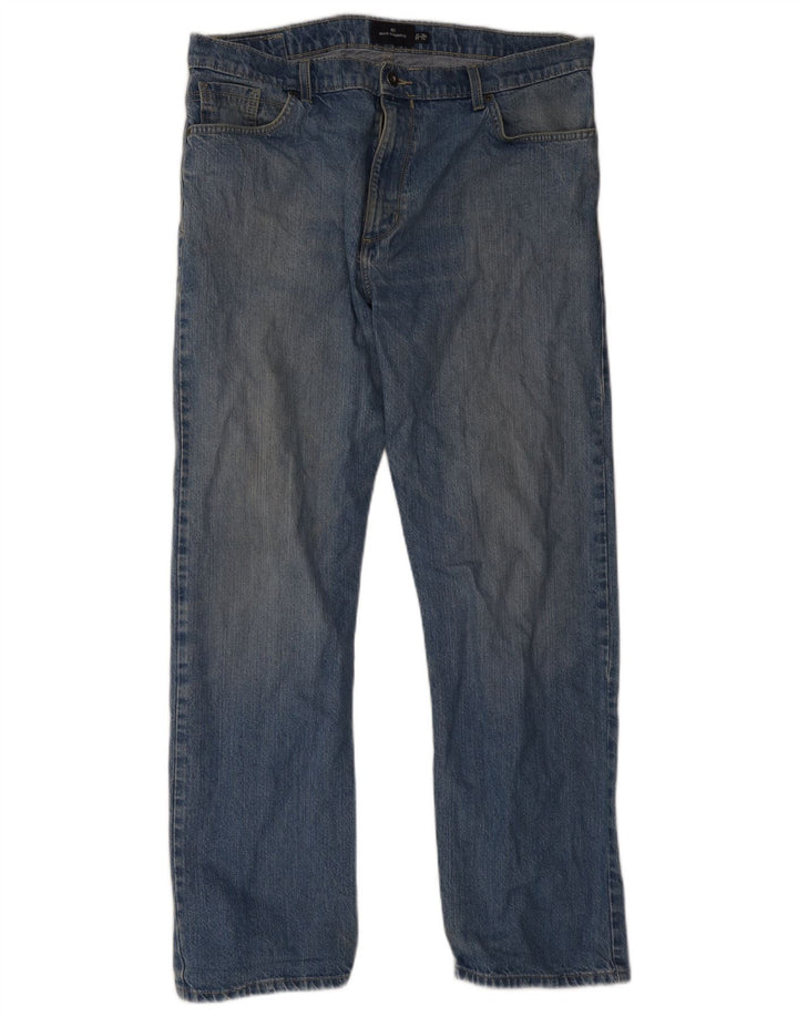 Marks & Spencer Mens Blue Harbour Straight Jeans W38 L33 Blue Cotton