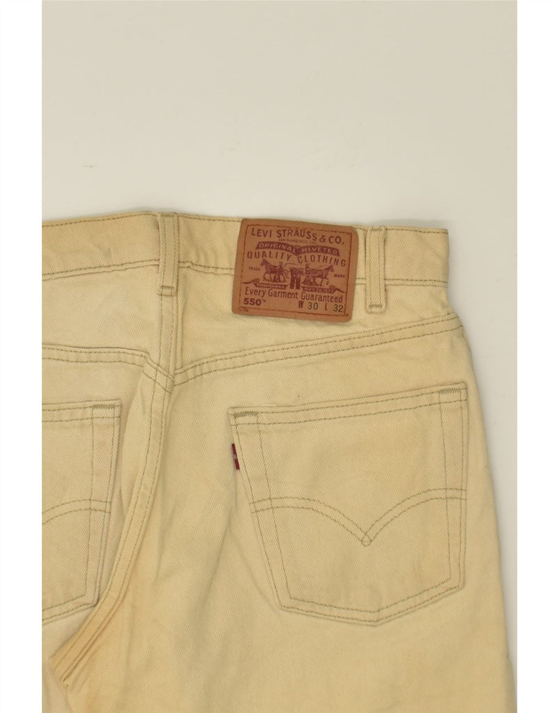 LEVI'S Mens 550 Tapered Jeans W30 L32 Beige Cotton | Vintage Levi's | Thrift | Second-Hand Levi's | Used Clothing | Messina Hembry 