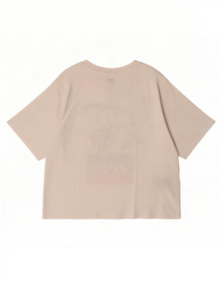 Levi's Womens Peanuts Oversized Graphic T-Shirt Top UK 10 Small White