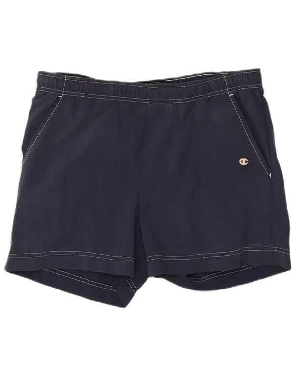 Champion Mens Sport Shorts Small Navy Blue