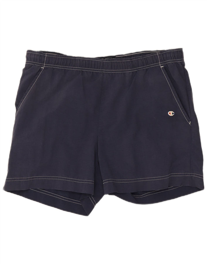 Champion Mens Sport Shorts Small Navy Blue