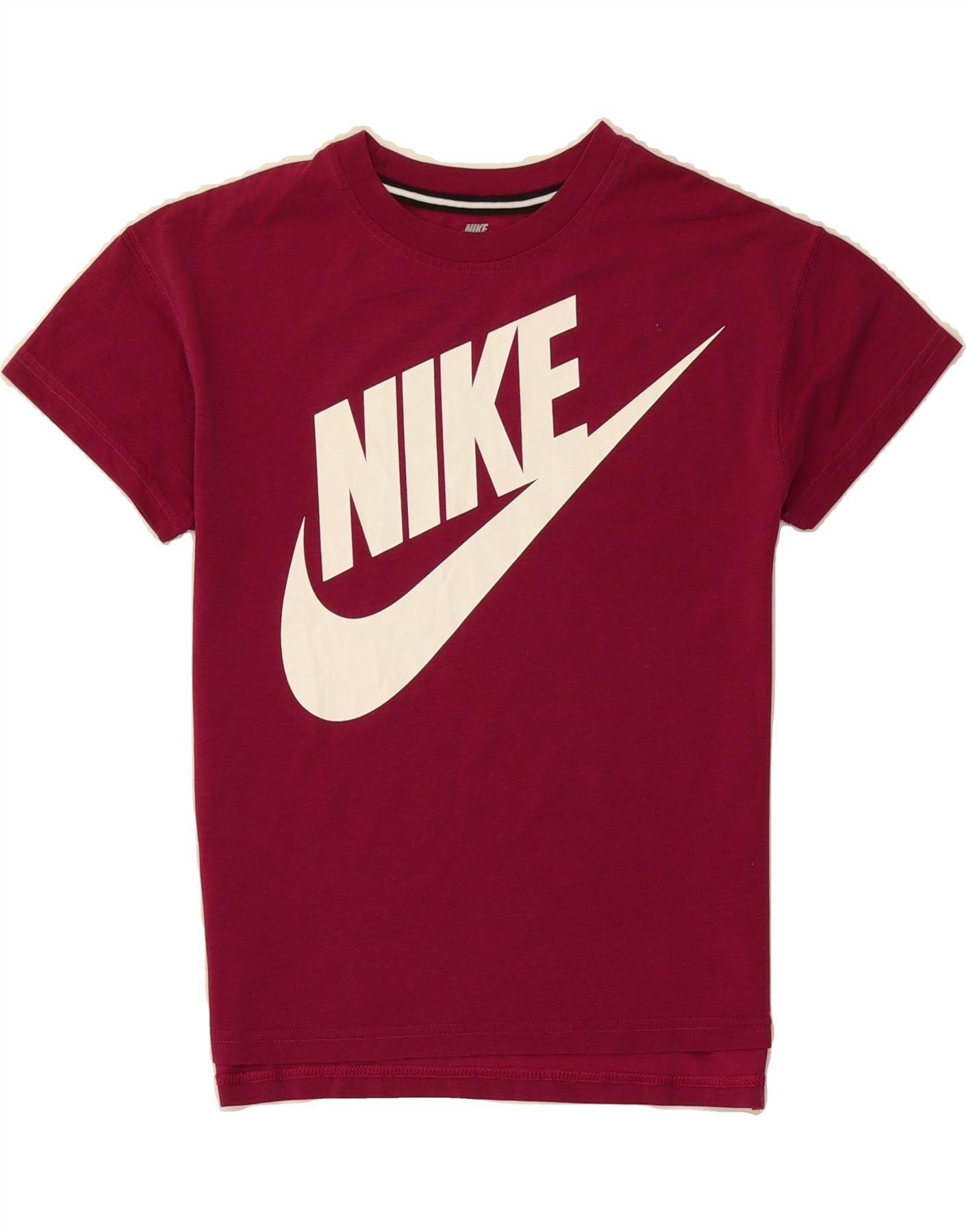 NIKE Girls Graphic T-Shirt Top 12-13 Years Large Burgundy