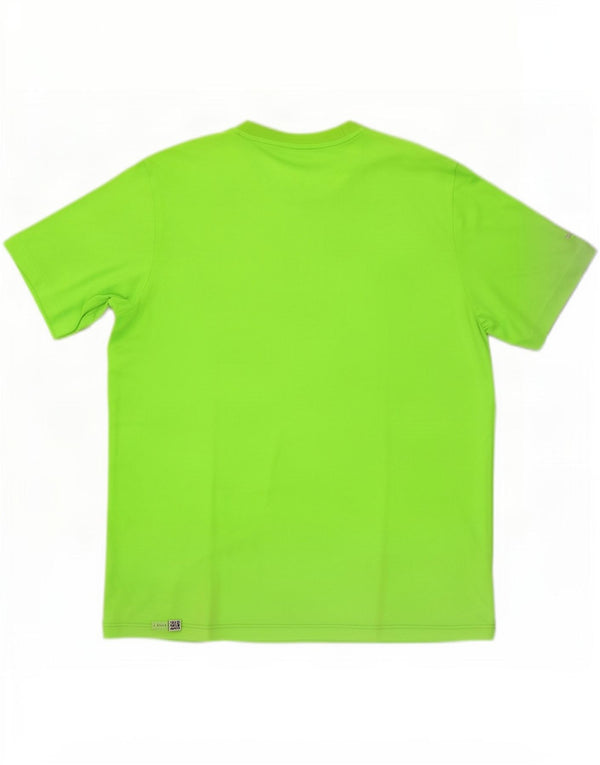 Adidas Mens T-Shirt Top XL Green Geometric Polyester