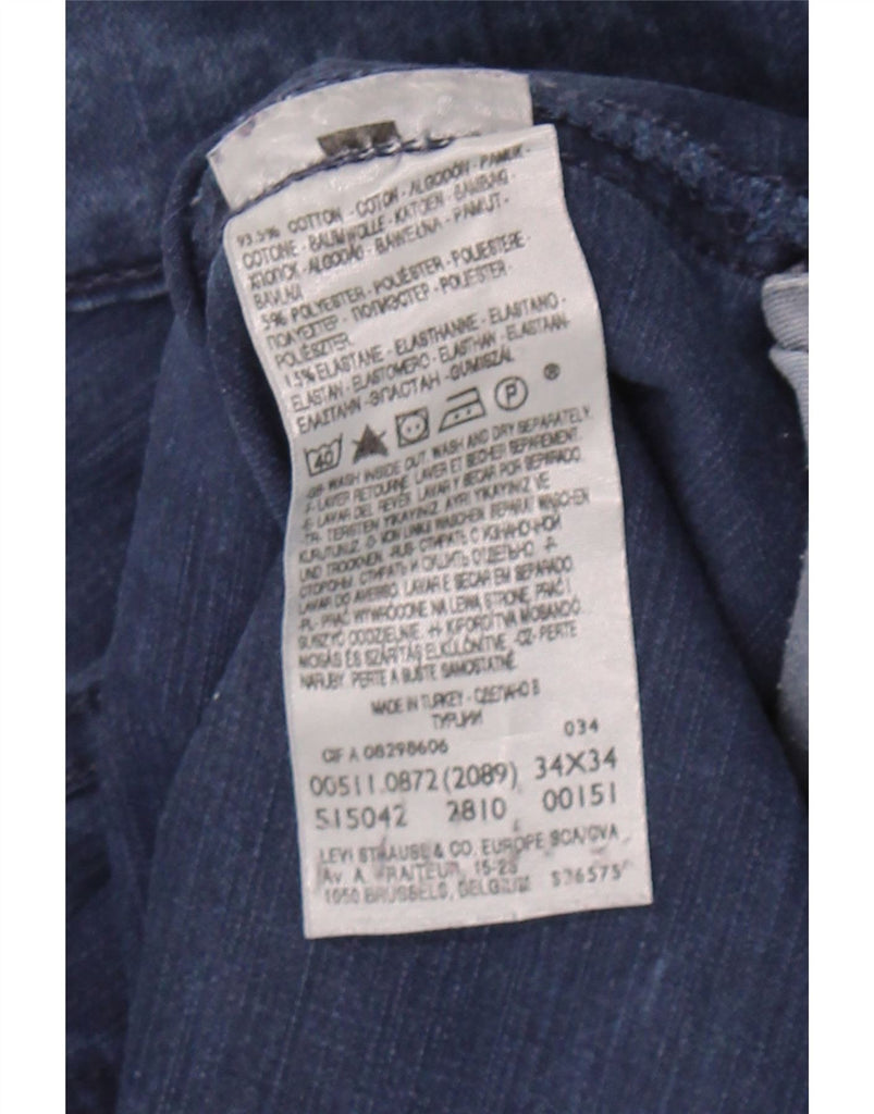 LEVI'S Mens 511 Slim Jeans W34 L28 Blue Cotton Vintage Levi's and Second-Hand Levi's from Messina Hembry 