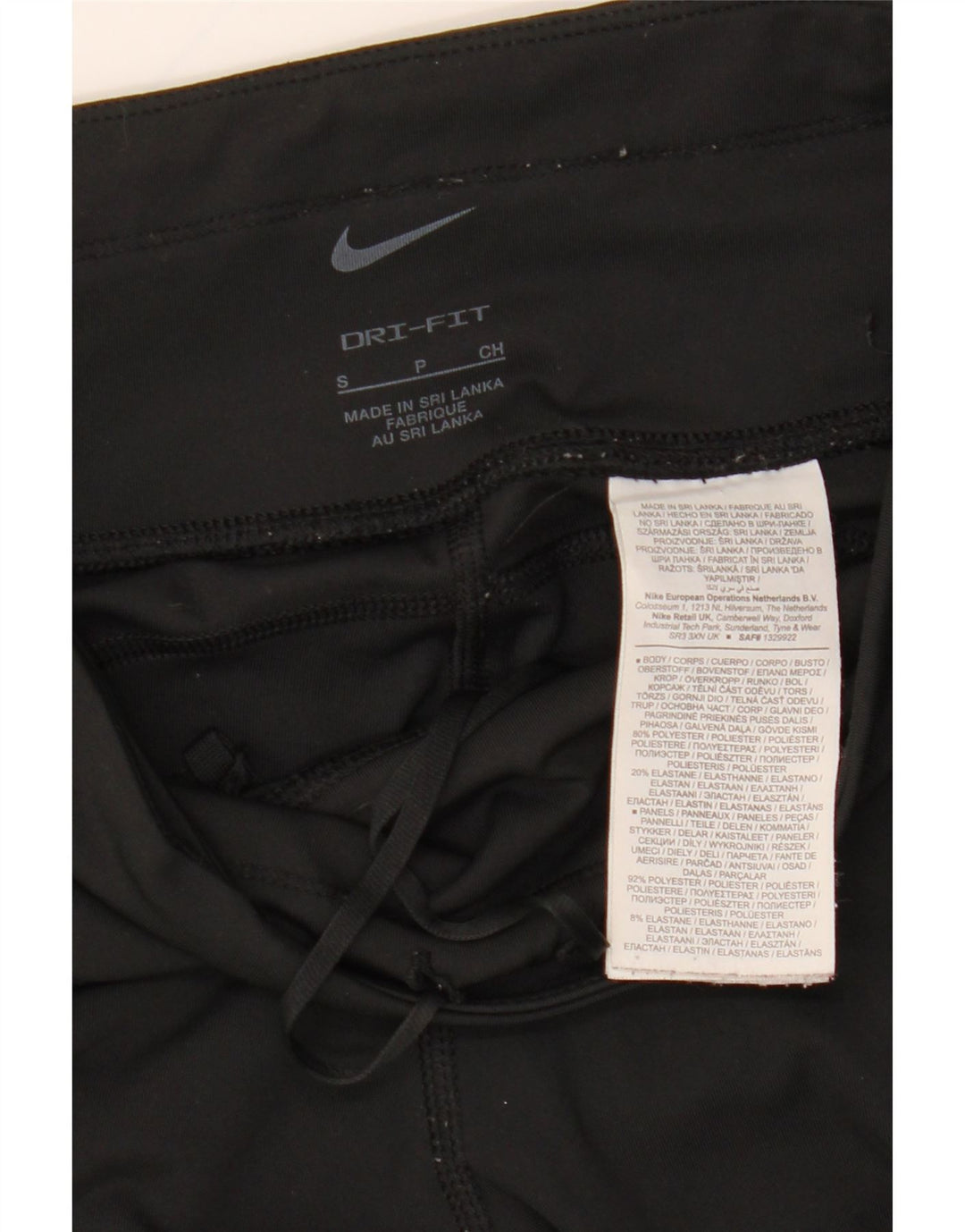 NIKE Womens Dri Fit Leggings UK 10 Small Black Polyester