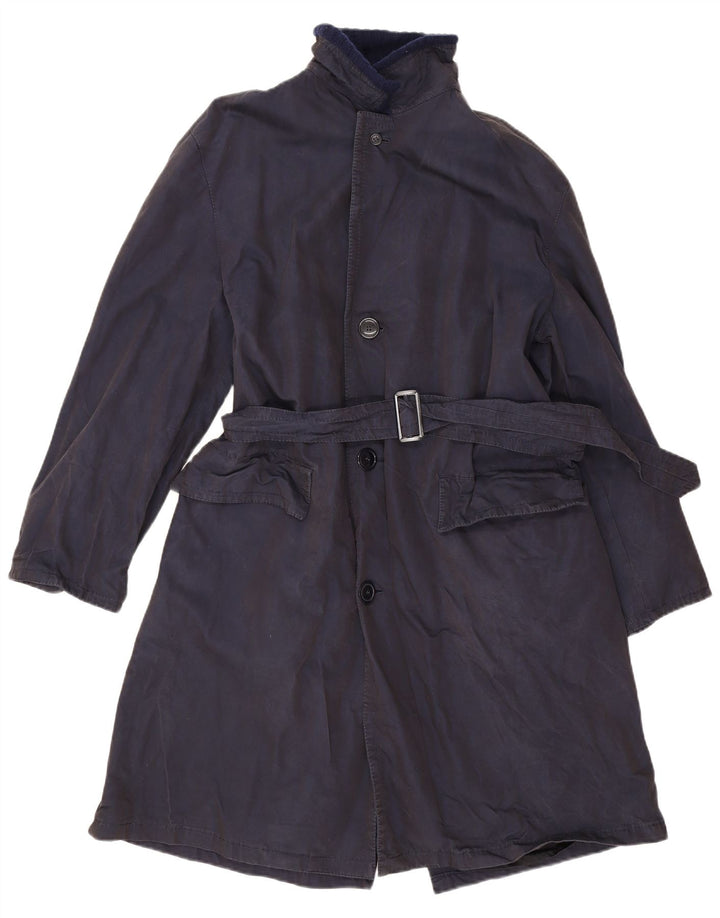 Zenith Mens Overcoat UK 40 Large Navy Blue