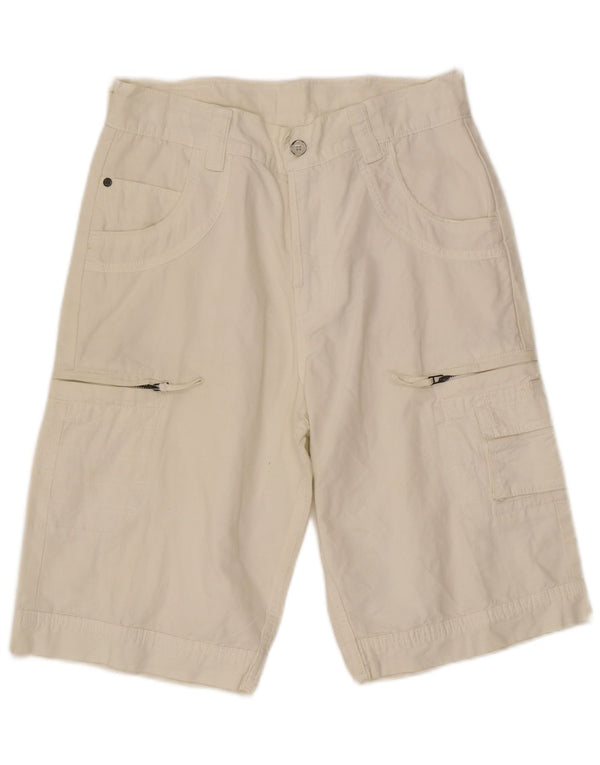 Wrangler Mens Fitz Cargo Shorts W30 Medium White Cotton