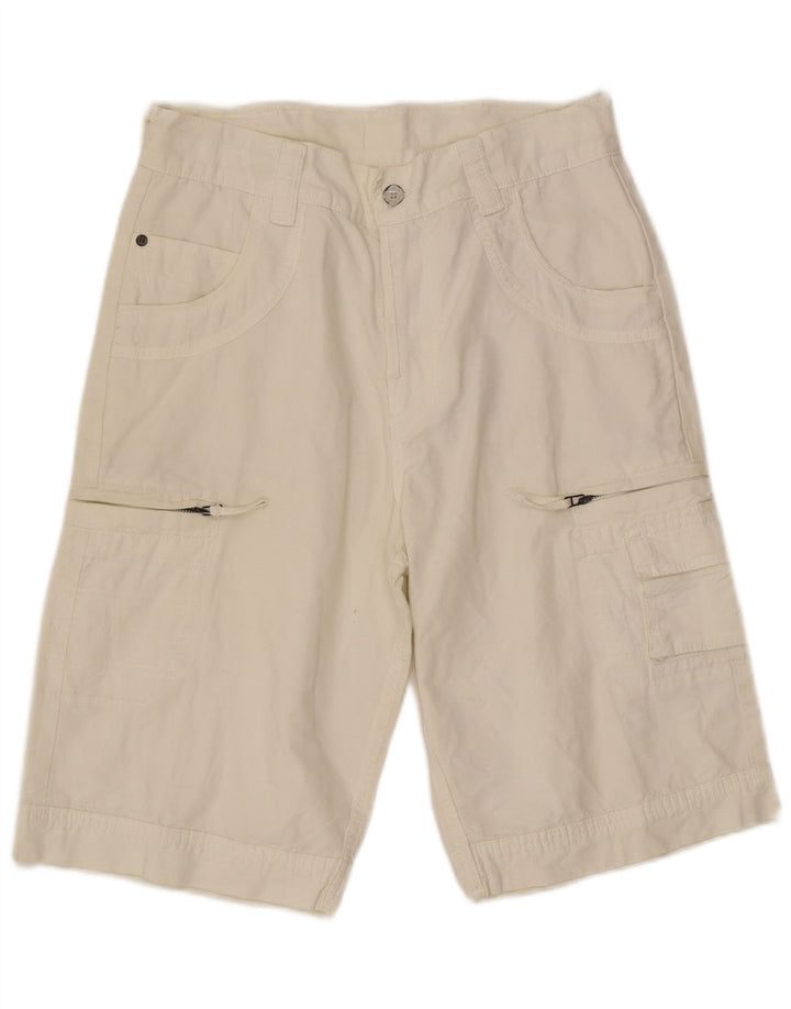 Wrangler Mens Fitz Cargo Shorts W30 Medium White Cotton