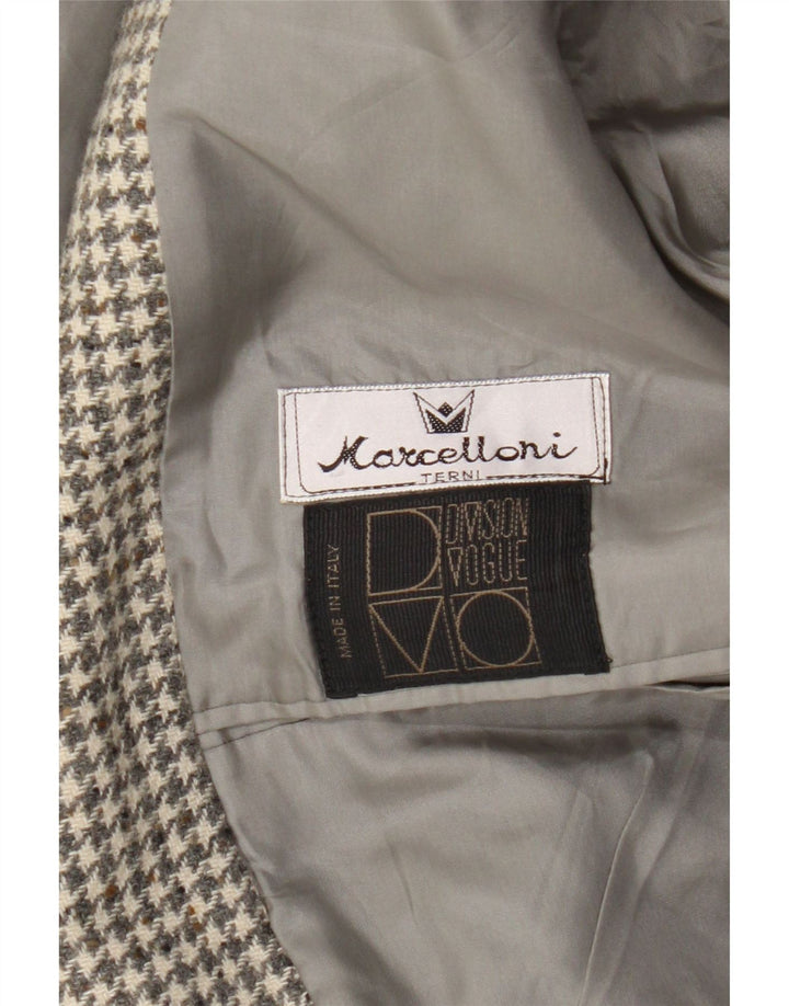 Division Vogue Mens 2 Button Blazer Jacket UK 38 Medium Grey Houndstooth