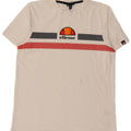 ELLESSE Mens Graphic T-Shirt Top Medium White Cotton