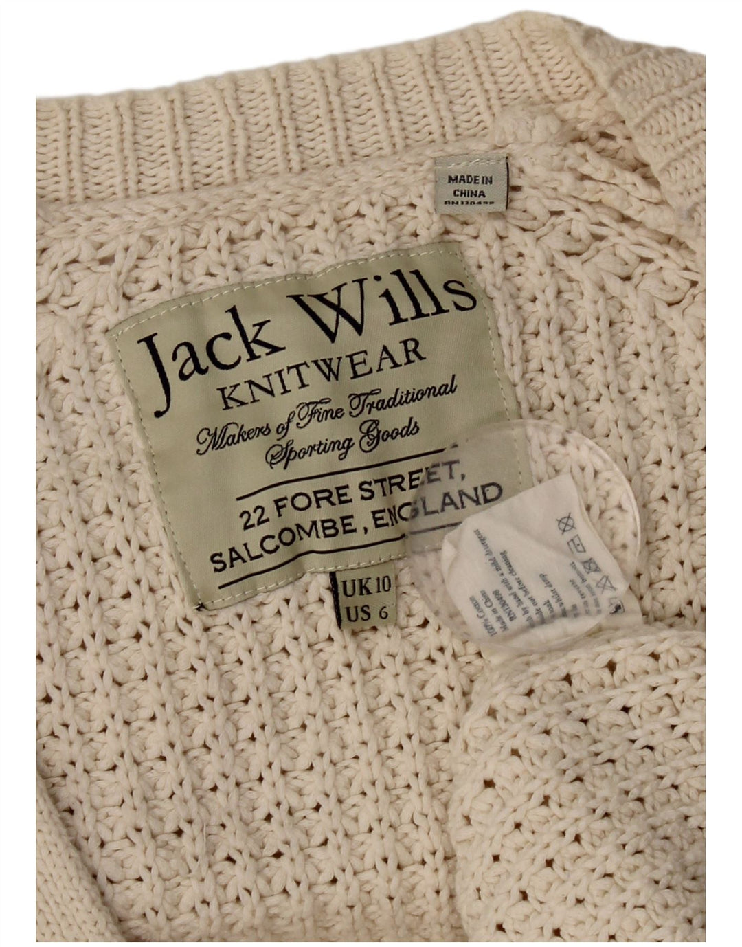 Jack Wills Womens Oversized Oversized Cardigan Sweater UK 10 Small Beige