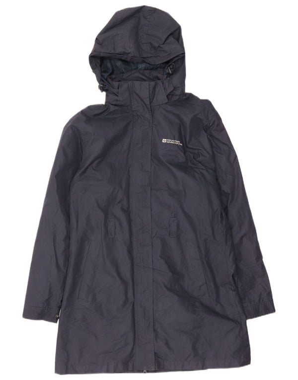 Mountain Warehouse Womens Hooded Raincoat UK 12 Medium Navy Blue Polyester