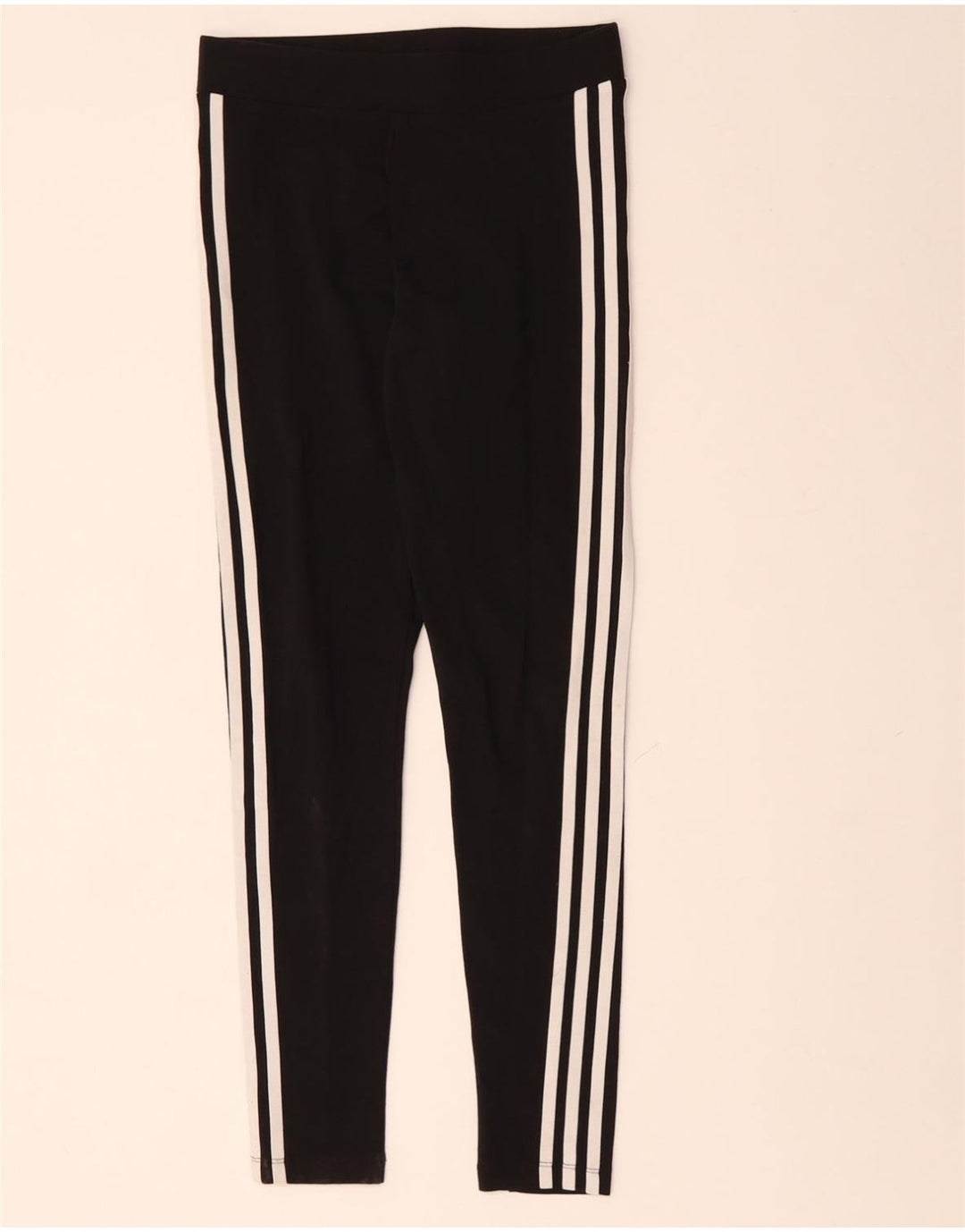 ADIDAS Womens Leggings UK 8/10 Small  Black Cotton