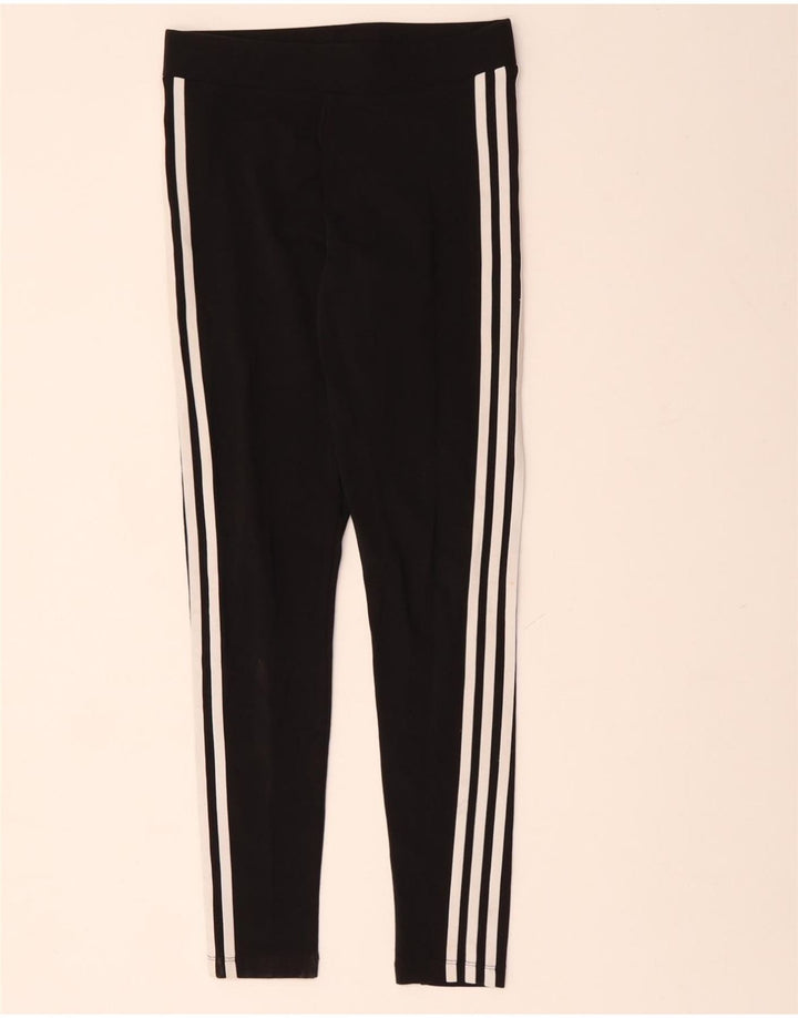 ADIDAS Womens Leggings UK 8/10 Small  Black Cotton