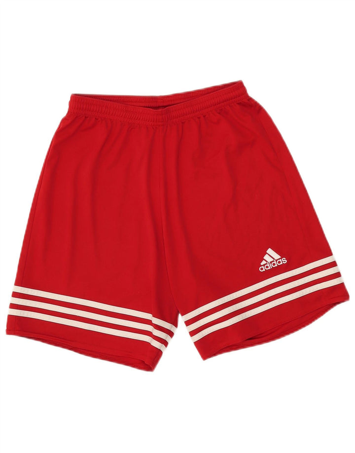Adidas Mens Climalite Sport Shorts Small  Red Polyester