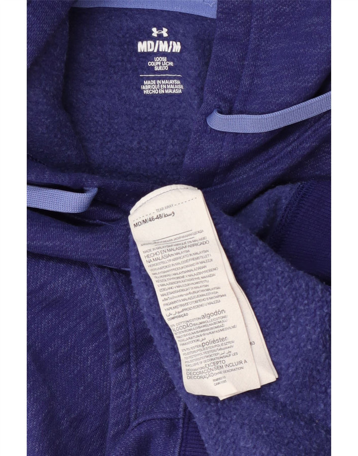 Under Armour Womens Graphic Oversized Hoodie Jumper UK 14 Medium Navy Blue
