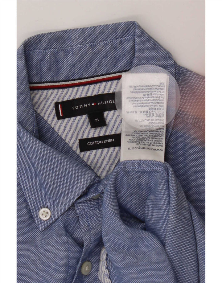 Tommy Hilfiger Mens Shirt Medium Blue Cotton