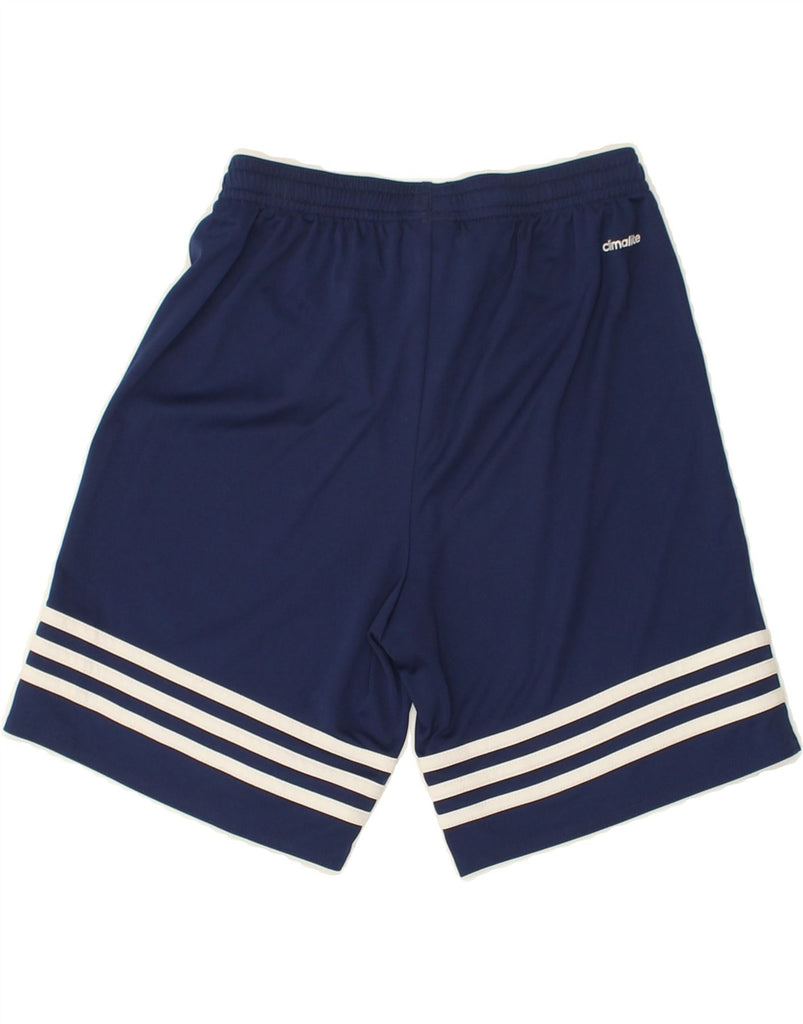 ADIDAS Boys Sport Shorts 11-12 Years Large Navy Blue Polyester | Vintage Adidas | Thrift | Second-Hand Adidas | Used Clothing | Messina Hembry 