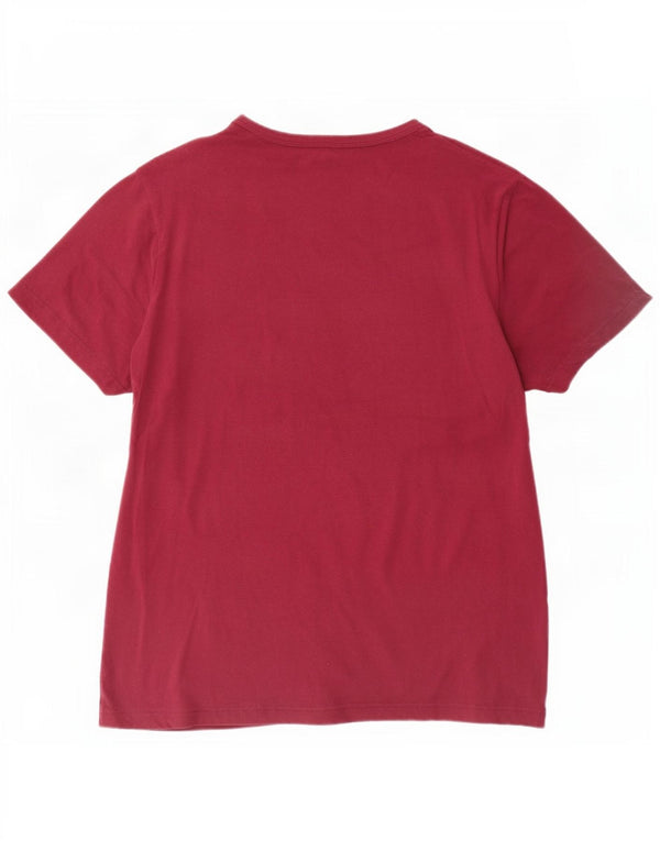 Lyle & Scott Womens T-Shirt Top UK 20 2XL Maroon Cotton