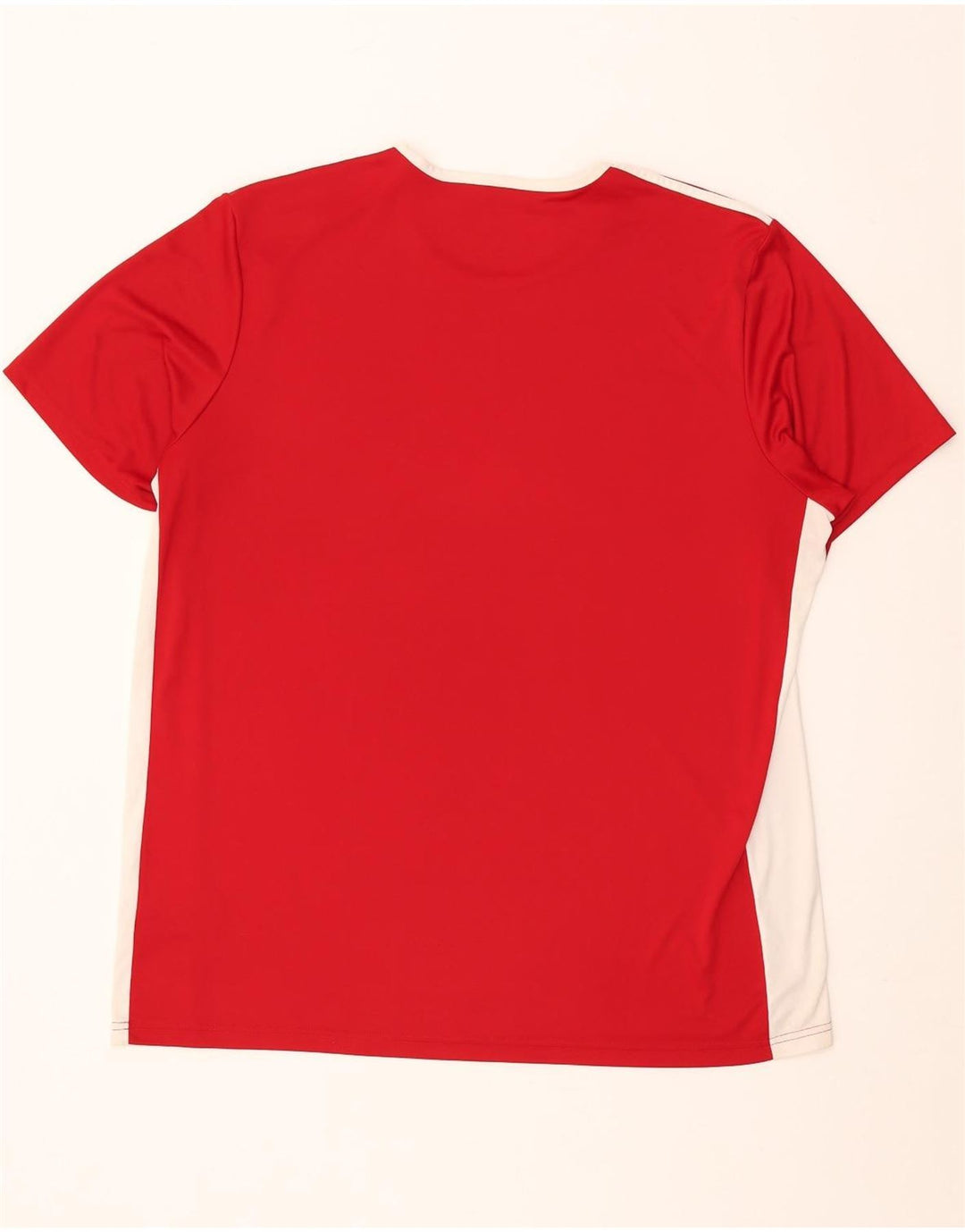 Adidas Mens Aeroready T-Shirt Top 2XL Red Colourblock Polyester