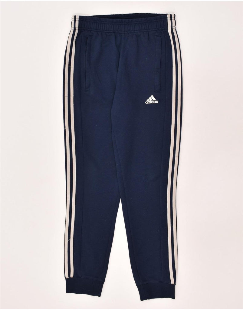 ADIDAS Mens Climalite Tracksuit Trousers Joggers Small Navy Blue Polyester | Vintage Adidas | Thrift | Second-Hand Adidas | Used Clothing | Messina Hembry 