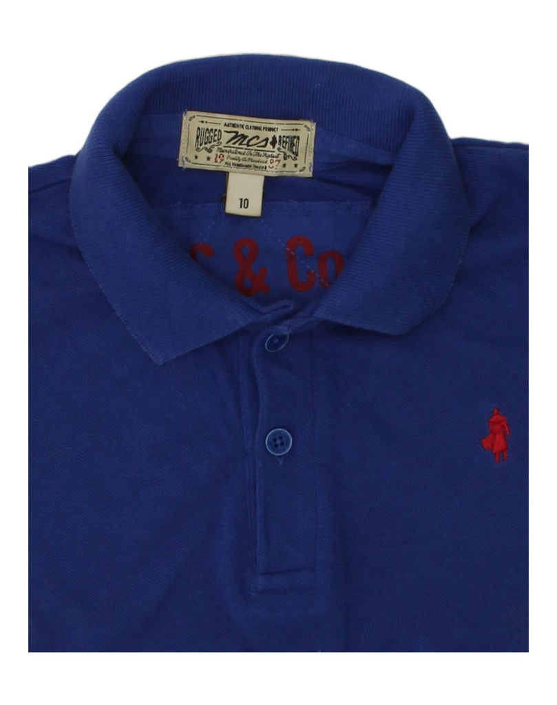 MARLBORO CLASSICS Boys Long Sleeve Polo Shirt 9-10 Years Blue Cotton | Vintage Marlboro Classics | Thrift | Second-Hand Marlboro Classics | Used Clothing | Messina Hembry 